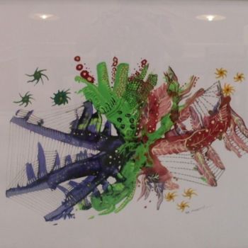 Peinture intitulée "La toile d'araignée" par Eveline Ghironi (khava), Œuvre d'art originale, Huile