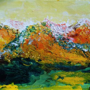 Painting titled "La vallée" by Eveline Ghironi (khava), Original Artwork