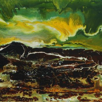 Pintura intitulada "ciel d'orage" por Eveline Ghironi (khava), Obras de arte originais, Óleo