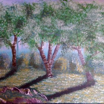 Painting titled "Trees" by Lara Campos, Original Artwork