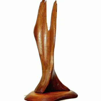 Скульптура под названием "Dualism. Wooden scu…" - Lara Shabelnik, Подлинное произведение искусства, Дерево