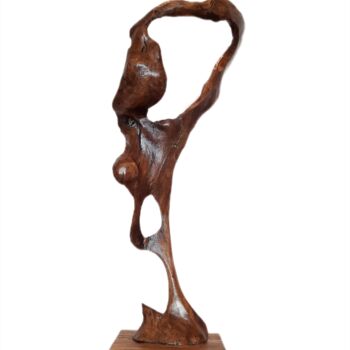 Sculpture intitulée "Salvador Dali" par Lara Shabelnik, Œuvre d'art originale, Bois