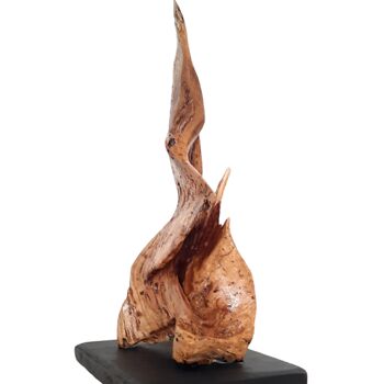 Sculpture titled "Flame of Hope. Wood…" by Lara Shabelnik, Original Artwork, Wood