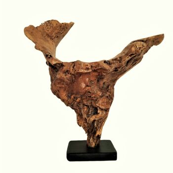 Скульптура под названием "On wings of hope! A…" - Lara Shabelnik, Подлинное произведение искусства, Дерево