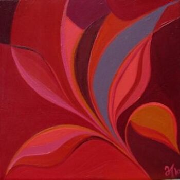 Peinture intitulée "Flower flame" par Lara Meissirel, Œuvre d'art originale