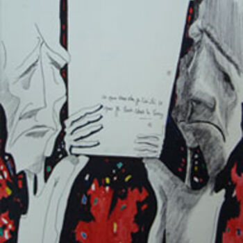 Malarstwo zatytułowany „au-delà” autorstwa Larbi Mohdeb, Oryginalna praca, Olej