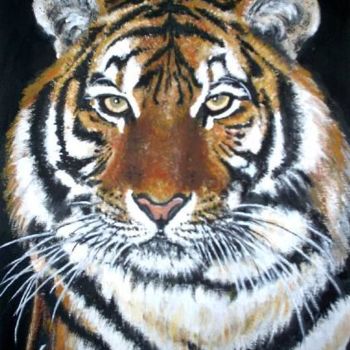 제목이 "tigre"인 미술작품 Christelle Lardier로, 원작, 기름