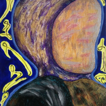 Malerei mit dem Titel "Astronaut 3019" von Lari Peters, Original-Kunstwerk, Acryl