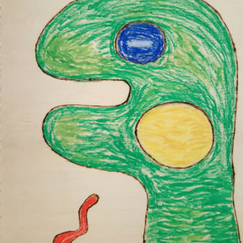 Картина под названием "Sockenpuppe" - Lari Peters, Подлинное произведение искусства, Пастель