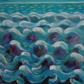 Peinture intitulée "Die Wellen" par Lari Peters, Œuvre d'art originale, Acrylique