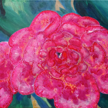 Schilderij getiteld "Die aufgehende Rose…" door Lari Peters, Origineel Kunstwerk, Acryl