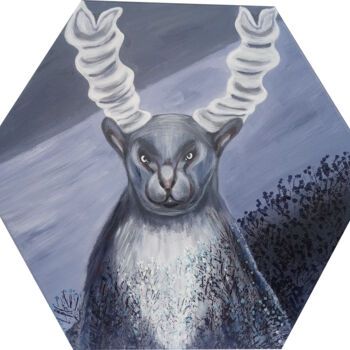 Картина под названием "das ruhige Tier" - Lari Peters, Подлинное произведение искусства, Акрил