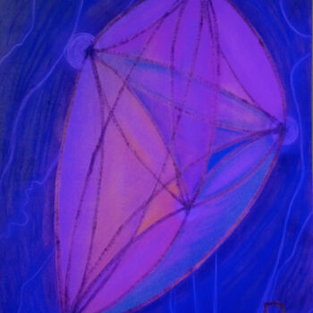 Pittura intitolato "Geometrische Figure…" da Lari Peters, Opera d'arte originale, Pastello
