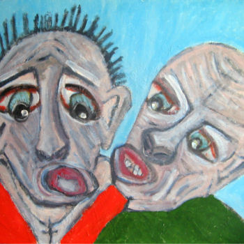 Картина под названием "Картина «Шептунцы»" - Таня Туранова, Подлинное произведение искусства