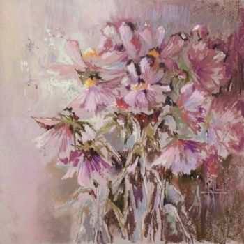 Peinture intitulée "букет полевых цветов" par Vera Larionova, Œuvre d'art originale, Huile