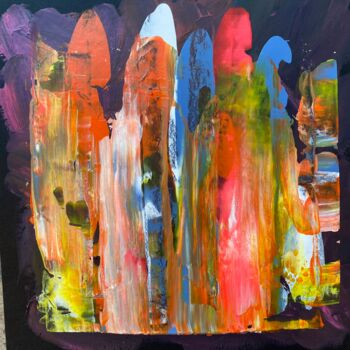 Painting titled "Abstract multicolor…" by Larisa Bogdanova, Original Artwork, Acrylic