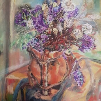 Картина под названием "Easter bouquet" - Larisa Ivanova, Подлинное произведение искусства, Пастель