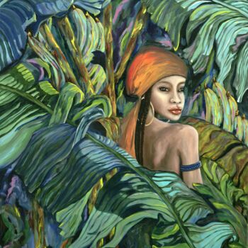 Картина под названием "“Tropical lips” - o…" - Larisa Lavrova, Подлинное произведение искусства, Масло