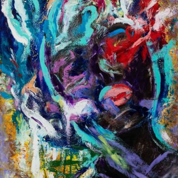 Pittura intitolato "Abstract Arabica -…" da Larisa Lavrova, Opera d'arte originale, Olio Montato su Telaio per barella in le…
