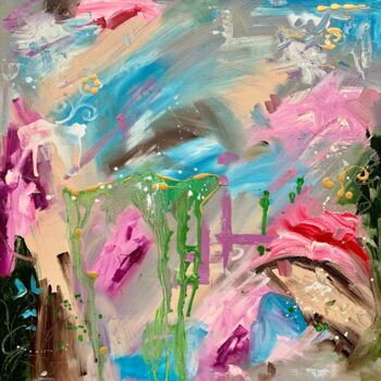 Ζωγραφική με τίτλο "Spring colors - oil…" από Larisa Lavrova, Αυθεντικά έργα τέχνης, Λάδι Τοποθετήθηκε στο Ξύλινο φορείο σκε…