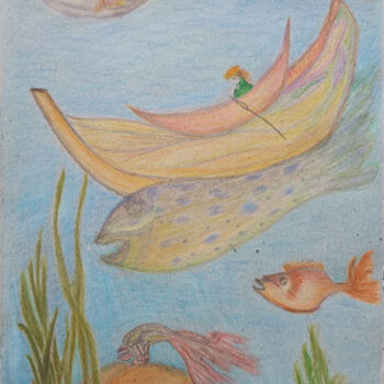 "Meditation Water Sp…" başlıklı Resim Larisa Leontjeva tarafından, Orijinal sanat, Mum boya