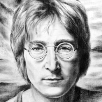 Pintura intitulada "John Lennon" por Larisa Logacova, Obras de arte originais, Óleo