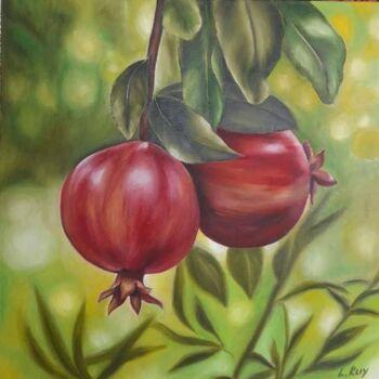 Schilderij getiteld "Pomegranate" door Larisa Ruy, Origineel Kunstwerk, Olie