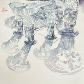 绘画 标题为“Antique glass#3” 由Larissa Rogacheva, 原创艺术品, 水彩