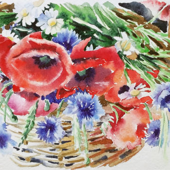 제목이 "Summer scent"인 미술작품 Olga Larina로, 원작, 수채화