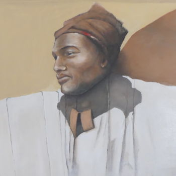 Peinture intitulée "Africana" par Pierre Laroche, Œuvre d'art originale, Huile Monté sur Châssis en bois