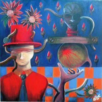 Painting titled "El ojo y el Ciego" by Onelio Larralde, Original Artwork