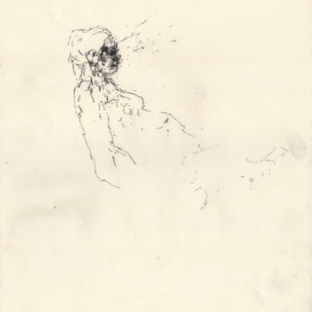 Dessin intitulée "Study - Leslie" par Guillaume Larroque, Œuvre d'art originale, Fusain