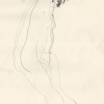 제목이 "Nude Study"인 그림 Guillaume Larroque로, 원작, 숯
