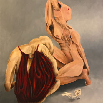 Peinture intitulée "Habitude et Envie" par Larry Holls, Œuvre d'art originale, Huile