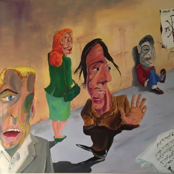 Peinture intitulée "L'amalgame" par Larry Holls, Œuvre d'art originale