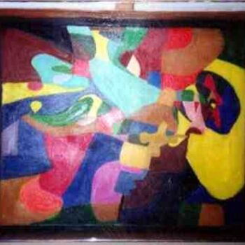 Картина под названием "Painting of an Abst…" - Larry Mintz, Подлинное произведение искусства, Масло