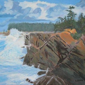 Painting titled "The Oregon Coastline" by Herscovitch Larry, Original Artwork