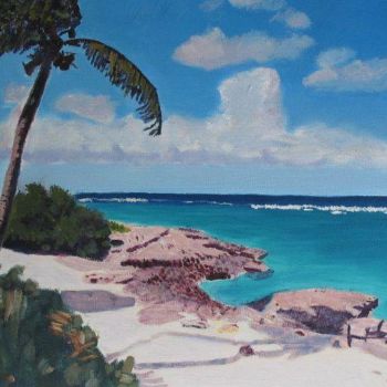 Painting titled "Cancun" by Herscovitch Larry, Original Artwork, Oil