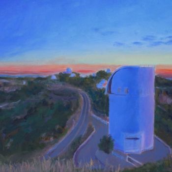Ζωγραφική με τίτλο "Kitt Peak Sunset" από Herscovitch Larry, Αυθεντικά έργα τέχνης, Λάδι