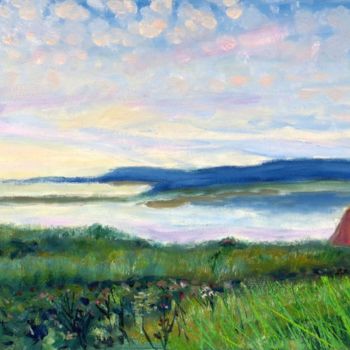 Painting titled "Margaree Harbour su…" by Herscovitch Larry, Original Artwork, Oil
