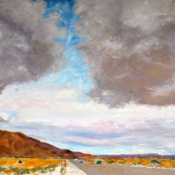 Pintura intitulada "Desert Spring" por Herscovitch Larry, Obras de arte originais, Óleo