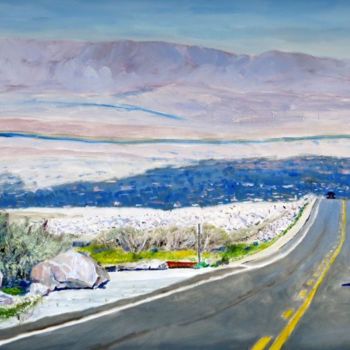 Painting titled "Palm Springs Valley" by Herscovitch Larry, Original Artwork, Oil