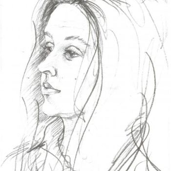 Drawing titled "Woman" by Mississippi Artist Larry Moore, Original Artwork