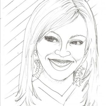 Drawing titled "Beyonce Knolwes" by Mississippi Artist Larry Moore, Original Artwork