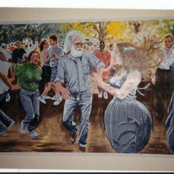 图画 标题为“Lousiana Ho' Down” 由Mississippi Artist Larry Moore, 原创艺术品