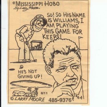 图画 标题为“Bill Clinton” 由Mississippi Artist Larry Moore, 原创艺术品