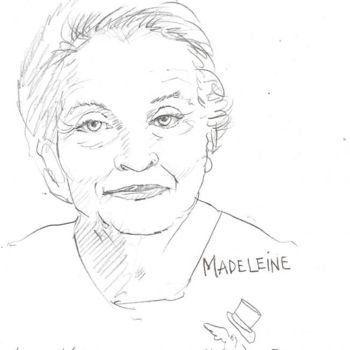 Drawing titled "Madeleine" by Mississippi Artist Larry Moore, Original Artwork