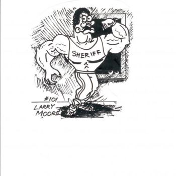 Dessin intitulée "Ok Ok, Cartoon # 11" par Mississippi Artist Larry Moore, Œuvre d'art originale
