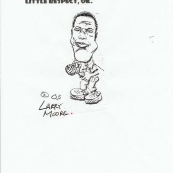 Drawing titled "respect cartoon #17" by Mississippi Artist Larry Moore, Original Artwork