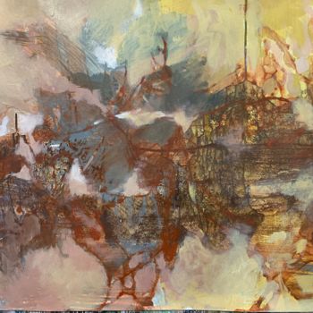 Painting titled "Marco Polo" by Laurent Maunoury, Original Artwork, Acrylic Mounted on Wood Stretcher frame